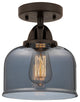 Large Bell Semi-Flush Mount, Oil Rubbed Bronze, Plated Smoke, Plated Smoke