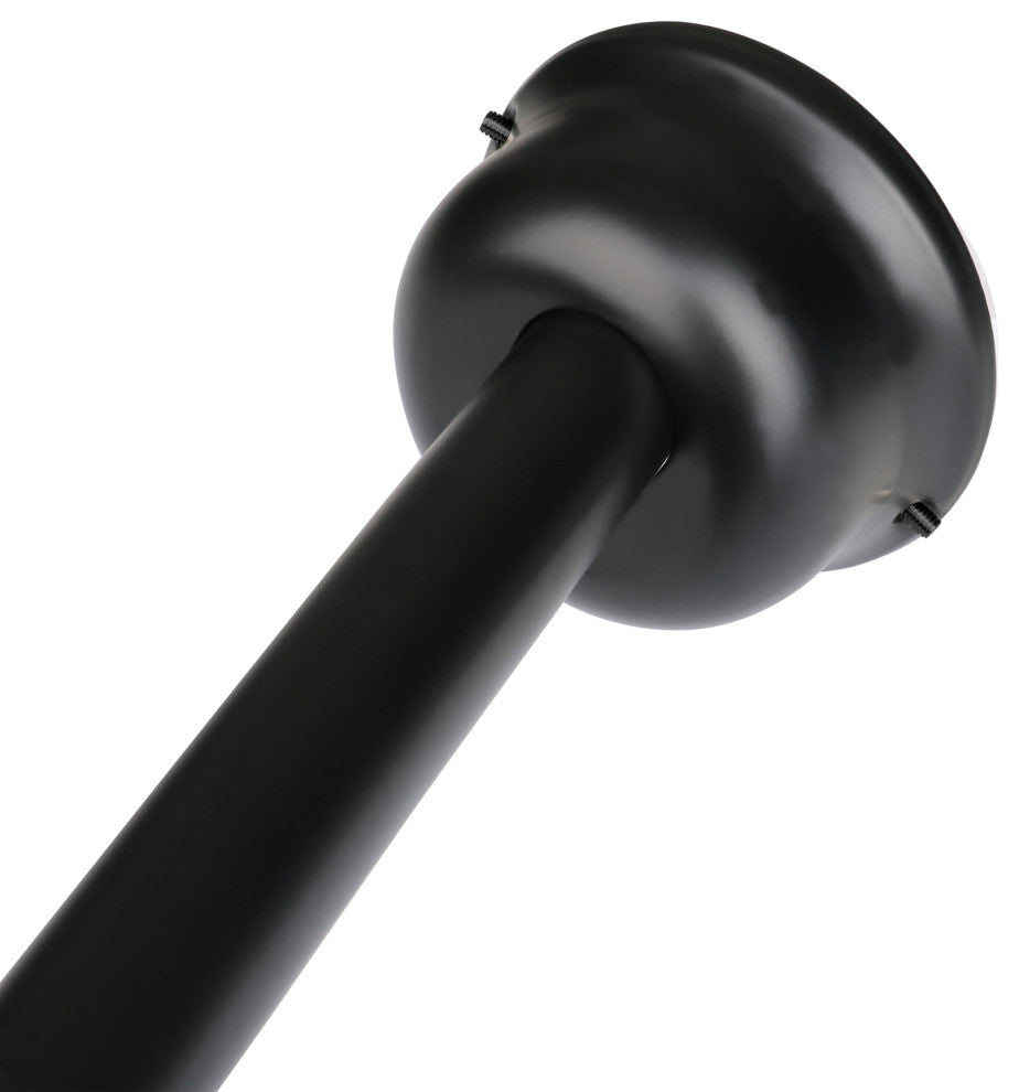 Utopia Alley Rustproof Fixed Mount Single Curved Shower Rod, 45" to 72" Black