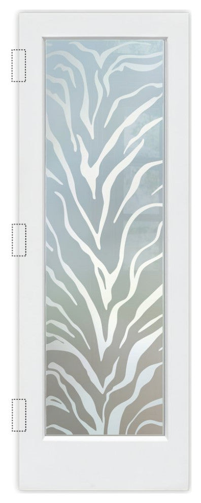 Interior Prehung Door or Interior Slab Door - Tiger Stripes - Primed - 28" x...