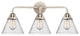 Large Cone Bath Vanity Light, Polished Nickel, Seedy, Seedy
