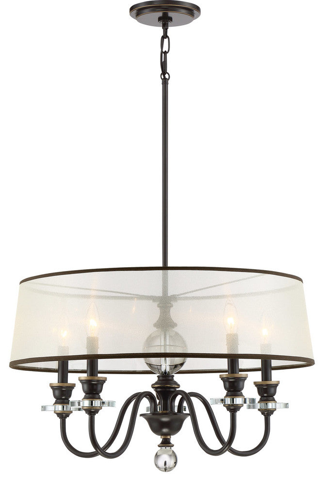 Quoizel CRY5005PN Five Light Chandelier Ceremony Palladian Bronze