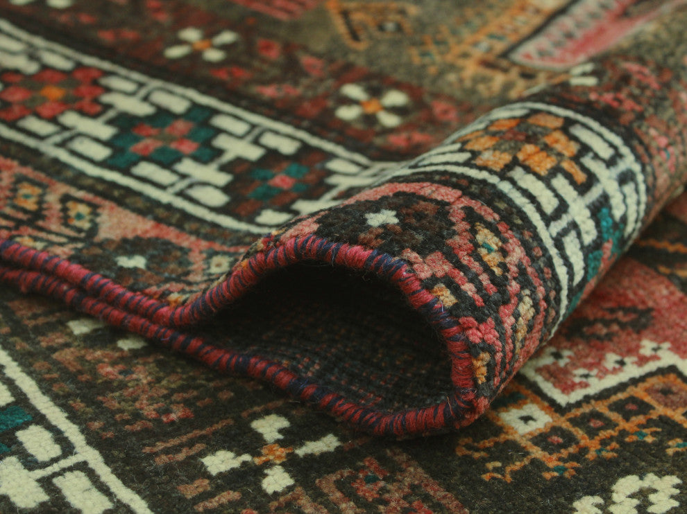 Fine Vintage Distressed Brisenia Rust Rug