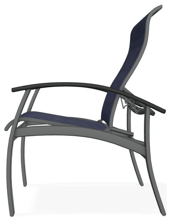 Belle Isle Sling Adjustable Outdoor Dining Chair, Collect Indigo/Graphite