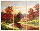 "The Red River" Glossy Metal Wall Art, 3 Panels, 36"x28"