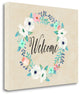 "Welcome Teal And Pink" By Tara Moss, Giclee Print on Gallery Wrap Canvas