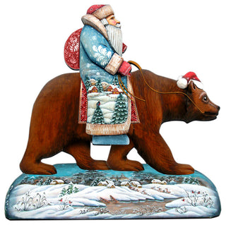 Santa On Grizzly Bear Door Hanger