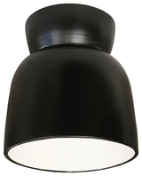 Hourglass Outdoor Flush-Mount, Carbon/Matte Black, Incandescent