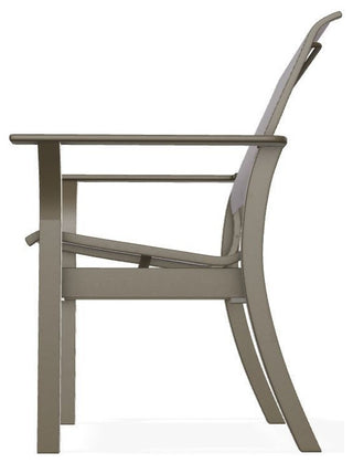 Leeward Sling Stackable Outdoor Dining Chair, Fossil/Beachwood
