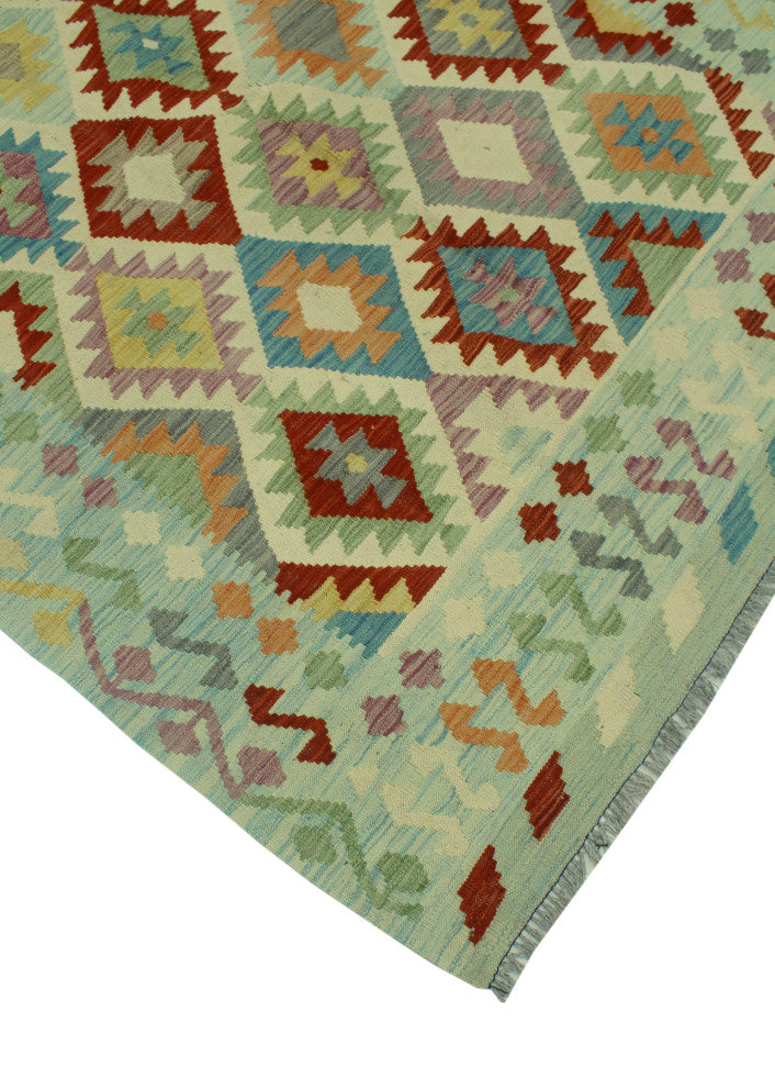 Sangat Kilim Tasleem Lt. Green Rug