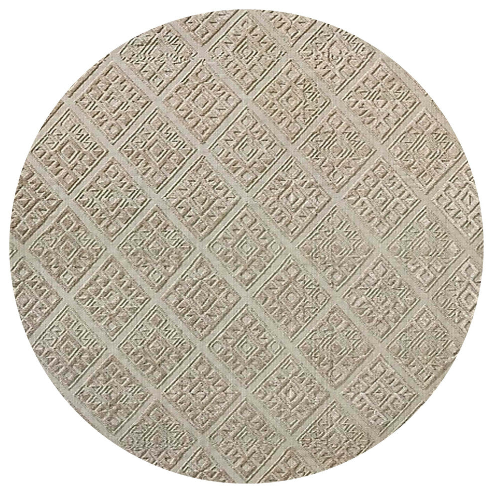 Ahgly Company Indoor Round Mid-Century Modern Area Rugs, 7' Round