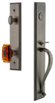 Carre' 1-Piece Dummy Handleset, S Grip and Baguette Amber Knob, 848793