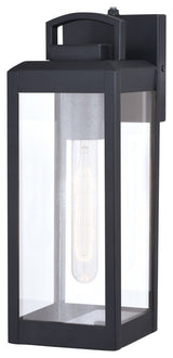 Kinzie 5-in. W Outdoor Wall Light Textured Black
