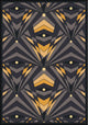 Any Day Matinee Rug, Deco Strobe, Charcoal, 3'10"x5'4"