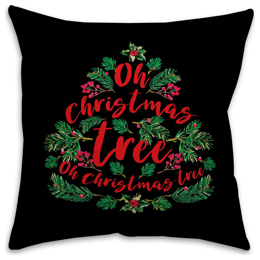 Oh Christmas Tree 18x18 Spun Poly Pillow