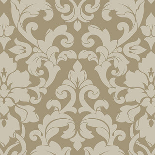 Stripes And Damasks, Classic Damask Stripes Beige, Cream Wallpaper Roll