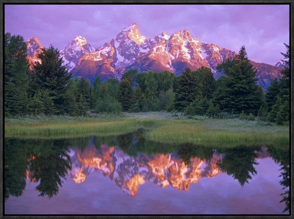 Grand Tetons At Schwabacher Landing, Grand Teton Np, Wyoming, 24"x18"
