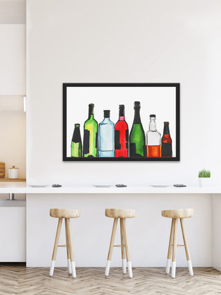 "Open Bar" Framed Painting Print, 18"x12"