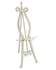 Benzara BM284625 Classic Wood Easel Stand, Carved Details, Hand Painted, Ivory
