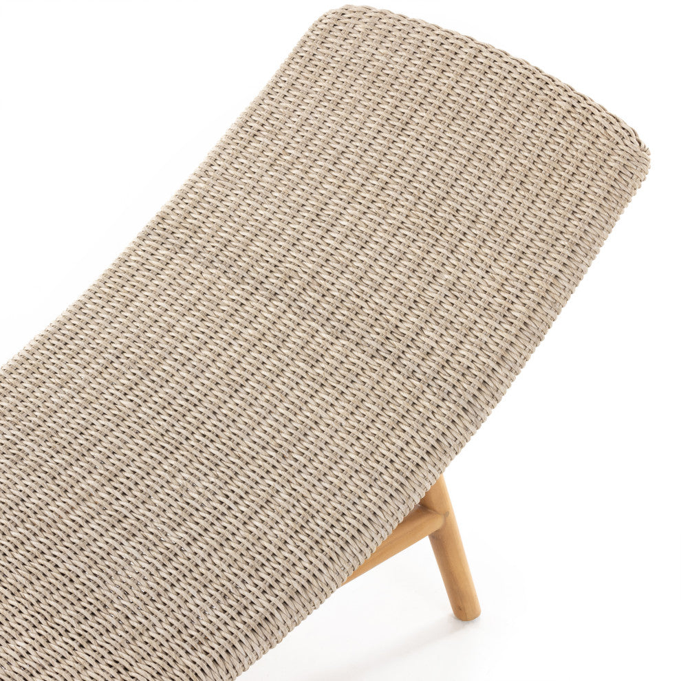Portia Outdoor Chaise Lounge-White