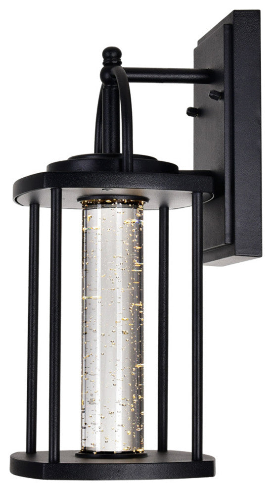 Greenwood LED Outdoor Black Wall Lantern