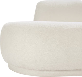 Argyle Upholstered Chaise/Loveseat, Cream, Teddy Fabric