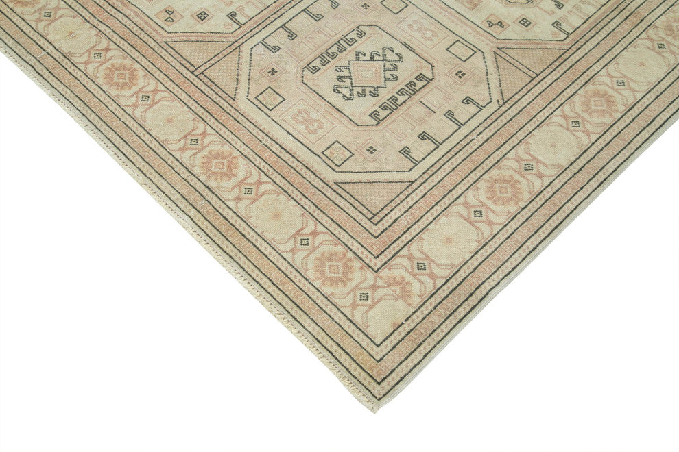 Rug N Carpet - Handwoven Turkish 6' 7'' x 9' 8'' Distressed Area Rug