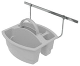 Undersink Door Mount Cleaning Organizer, White, 9.75"Wx9.74"Dx8.26"H