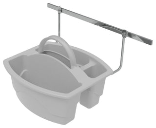 Undersink Door Mount Cleaning Organizer, White, 9.75"Wx9.74"Dx8.26"H