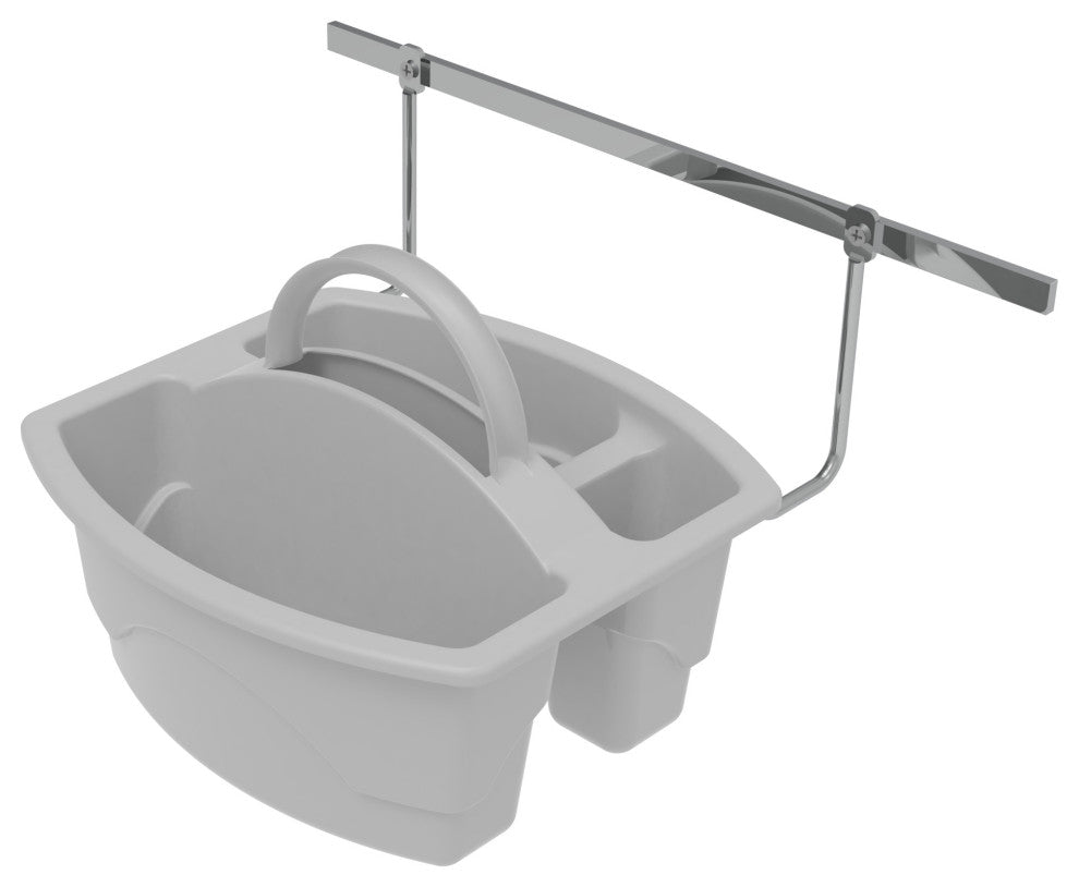 Undersink Door Mount Cleaning Organizer, White, 9.75"Wx9.74"Dx8.26"H