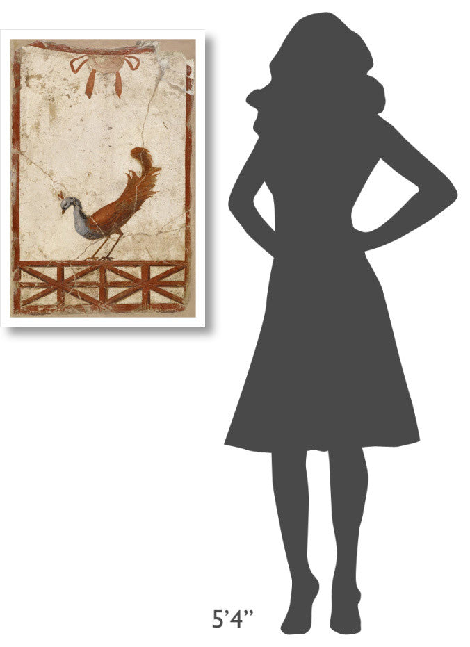 "Wall Fragment with a Peacock" Print 1st Century Roman Artisan, 22"x32"