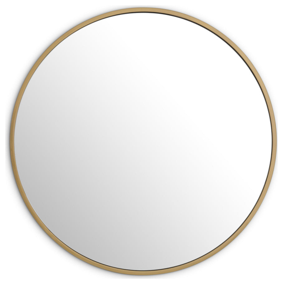 Brass Frame Round Mirror, Eichholtz Heath