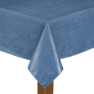 Cafe Deauville 100% Vinyl Tablecloth, Chambray, 52"x52"