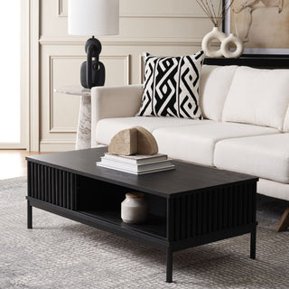 Safavieh Lylia 2 Door Coffee Table, Black/Black