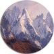 Snowy Tatra Mountains In Spring, Landscape Disc Metal Artwork, 36"