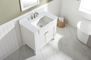 Burbank Transitional White 36" Single Vanity