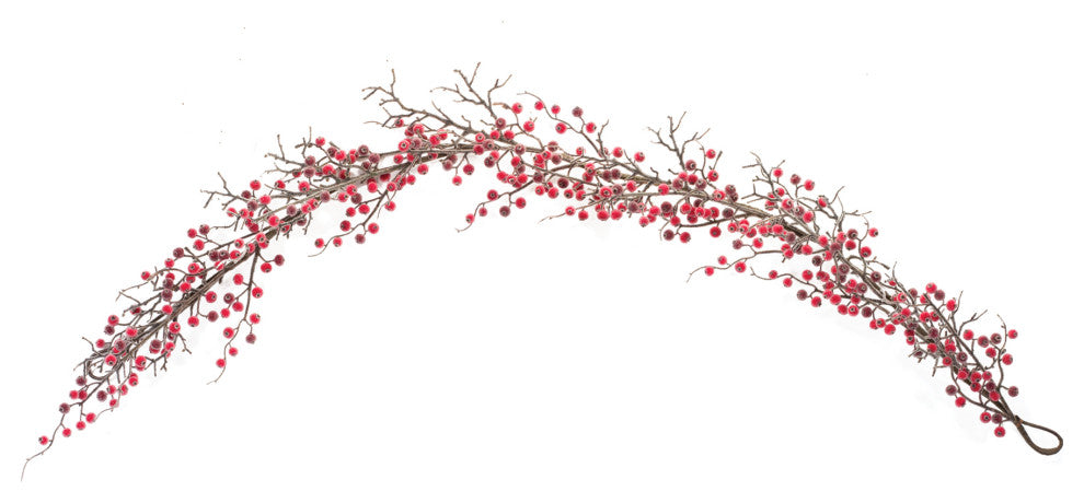 Iced Berry Twig Garland 5'L