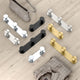 Glamour All Modern Decor Hooks, Brushed Brass, Triple