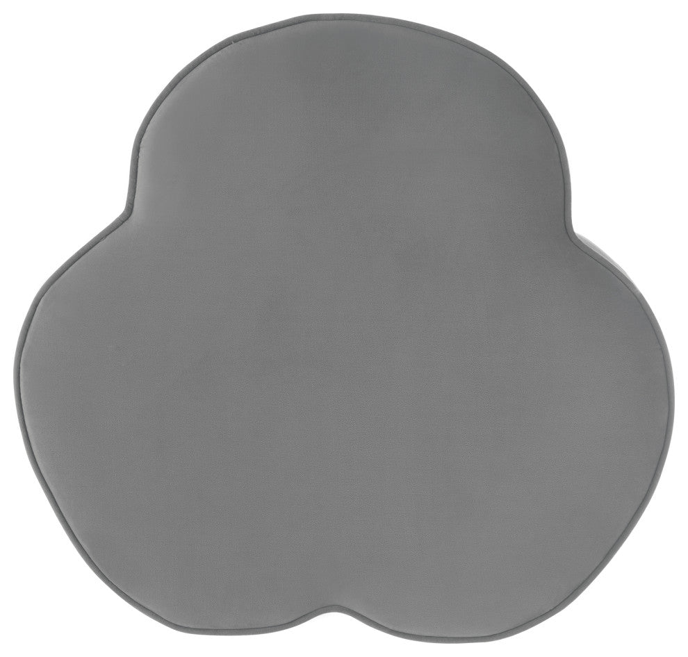 Rustic Manor Jalayah Ottoman, Upholstered, Velvet, Gray