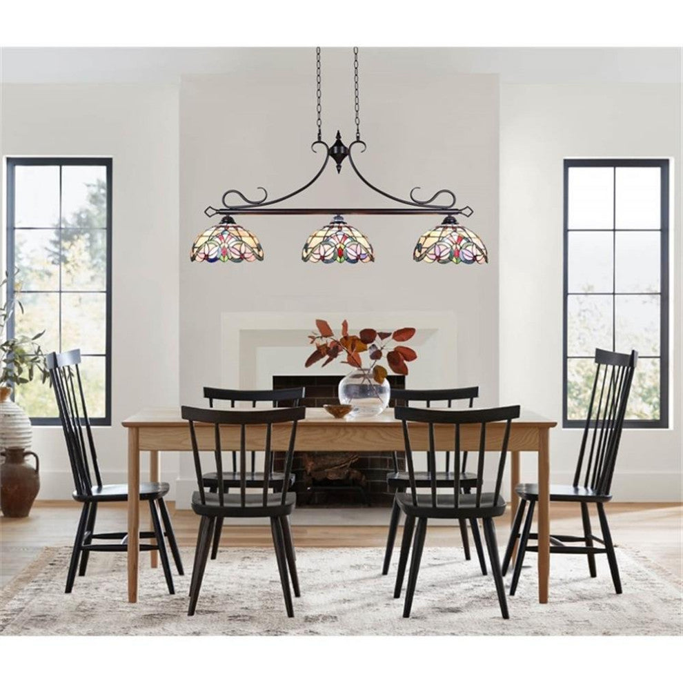 Chloe Lighting Grenville Victorian-Style Dark Bronze 3 Light Island Pendant 47"