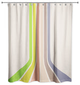 Retro Stripes 1 71x74 Shower Curtain