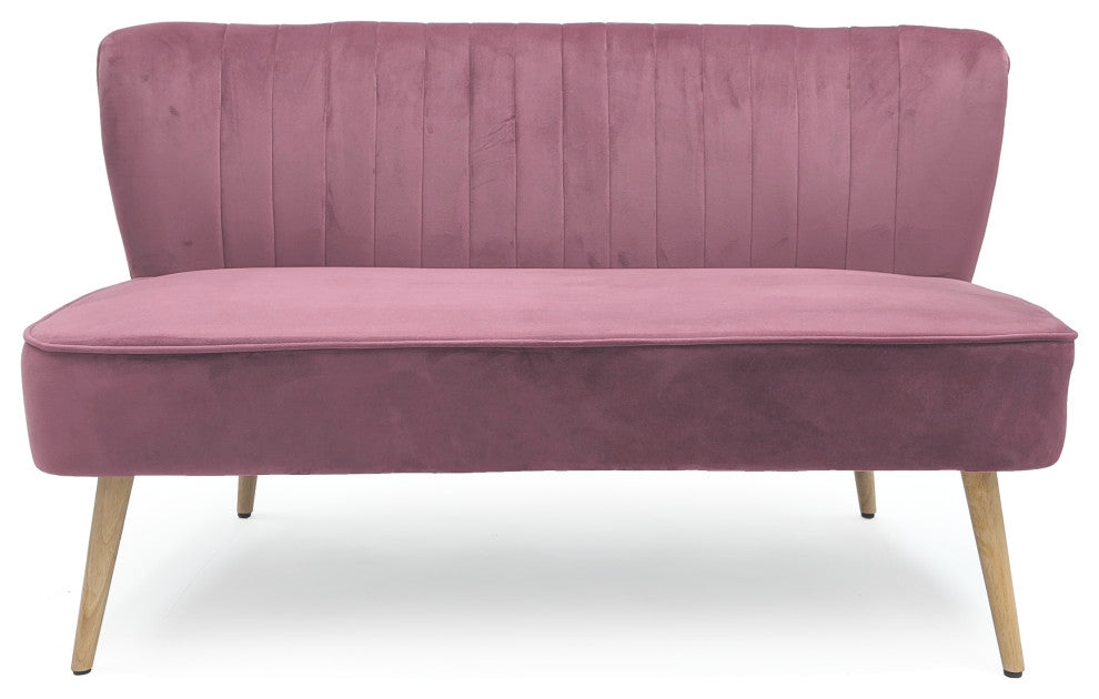Pink Velvet Bench