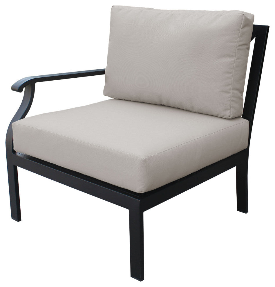 kathy ireland Madison Ave. 5 Piece Aluminum Patio Furniture Set 05d, Almond