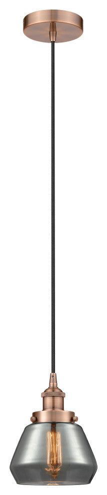 Innovations 616-1PH-AC-G173-LED 1-Light Mini Pendant, Antique Copper