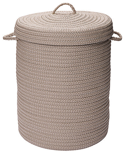Colonial Mills Hamper Simply Home Solid Shadow Round Hamper With Lid