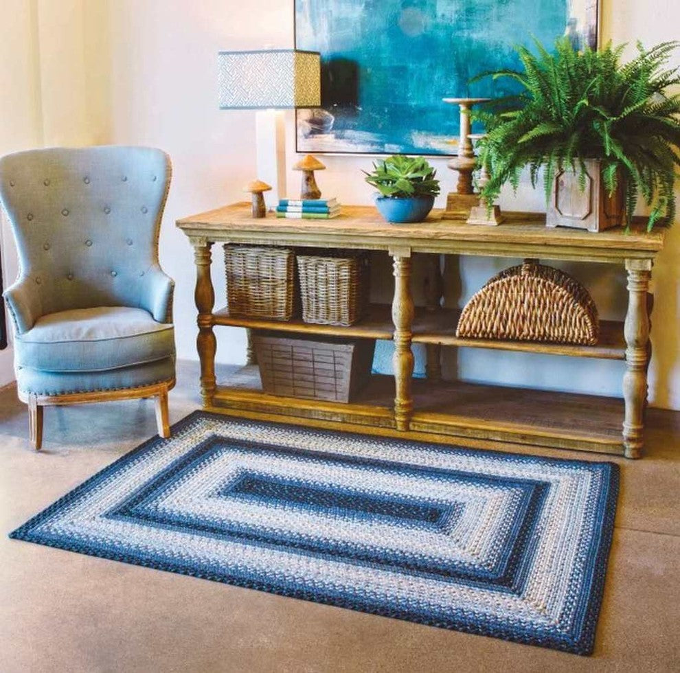 Homespice Decor Juniper Indoor/Outdoor Braided Rug 2'6"x9', Oval