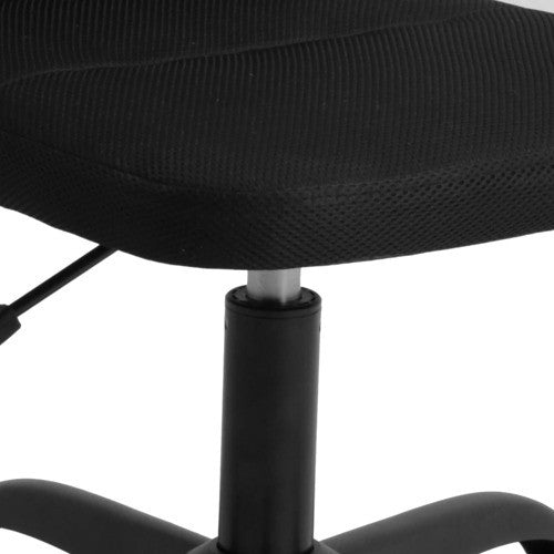 vidaXL Office Chair Adjustable Rolling Computer Desk Chair Black Mesh Fabric