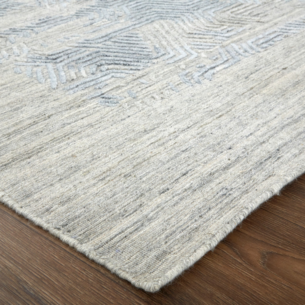 Weave & Wander Huntley Rug, Light Blue/Gray, Rug, 8' X 10'