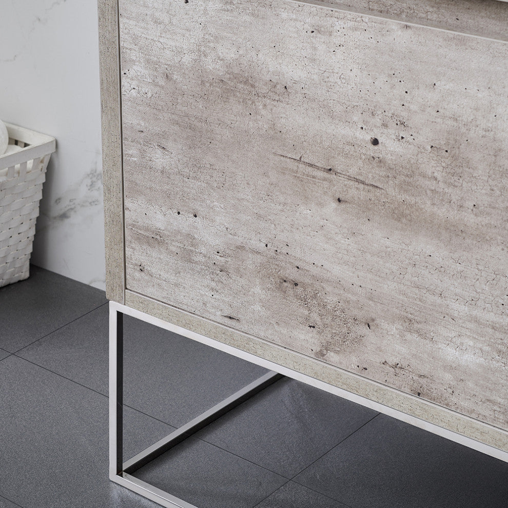 OVE Decors Aeryn 40" Burnt Oak Vanity With White Ceramic Top