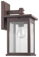 Tristan 1-Light Outdoor Wall Sconce 14" High, Rubbed Bronze