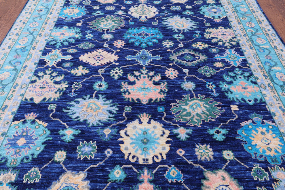 Turkish Oushak Handmade Wool Rug 8' 3" X 10' 2" - Q13633
